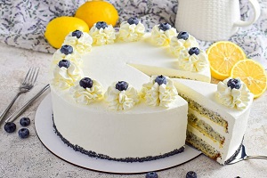 Лимонно-маковый торт