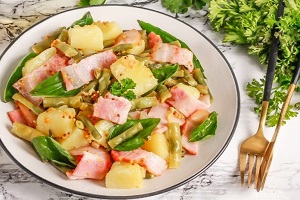 Льежский салат со стручковой фасолью